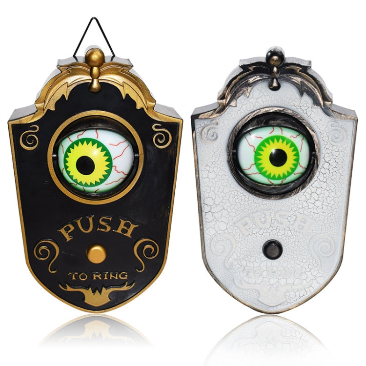 Halloween One-eyed Doorbell Glowing Horror Sound Decoration Pendant, Black, White, Green Eye Spider, Red Eye Spider