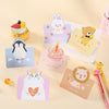 100 PCS Cute Cartoon Birthday Cards, Lion, Rabbit, Cake, Penguin, Bear, Cat