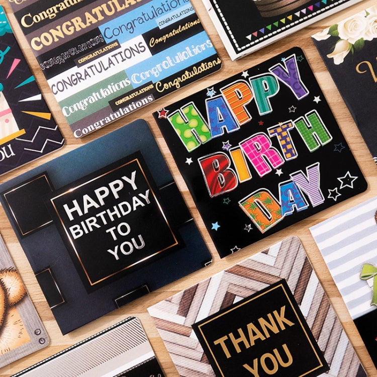 10 PCS Square Bronzing Color Print Thanks Greeting Cards, 1, 2, 3, 4, 5, 6, 7, 8, 9, 10, 11, 12, 13, 15, 17, 18, 21, 22, 23, 24