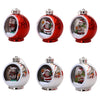 Colorful Lights Electroplating Christmas Ball Semicircle Luminous Decorative Ball, Silver Penguin, Silver Snowman, Silver Old Man, Red Penguin, Red Snowman, Red Old Man