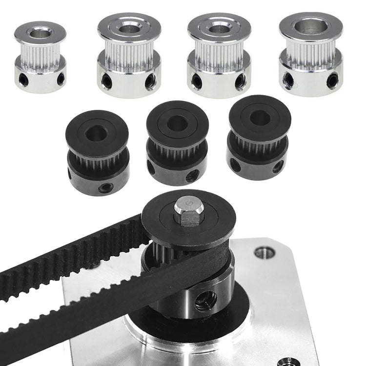 10 PCS GT2 3D Printer Synchronous Wheel Transmission Leather Pulley, 20 Tooth 5mm, 20 Tooth 6.35mm, 20 Tooth 8mm, 16 Tooth 6mm, 20 Tooth 4mm Black, 20 Tooth 5mm Black, 20 Tooth 8mm Black