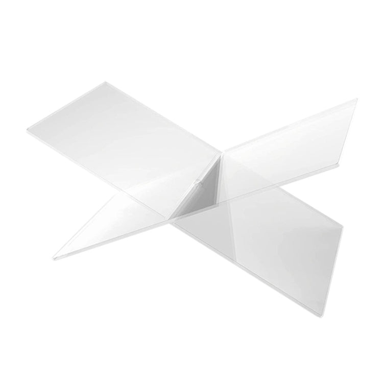 X-shaped Acrylic Bookshelf Transparent Book Sheet Music Display Stand, X-shaped Bookshelf
