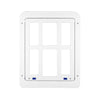 Pet Plaid Door For Screen Window Door Hole With Automatic Closure Lockable, 34cmx 44cm White