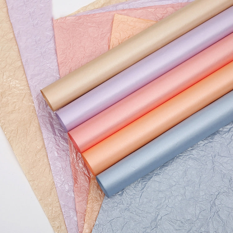 Waterproof Flower Packaging Crinkle Liner, White, Cherry Blossom Pink, Lime Green, Cream Beige, Light Blue, Brown, Champagne, Wind Chimes Purple