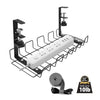 Under Desk Cable Management Tray Carbon Steel Cable Organizer Cable Storage Rack, 40.5 CM