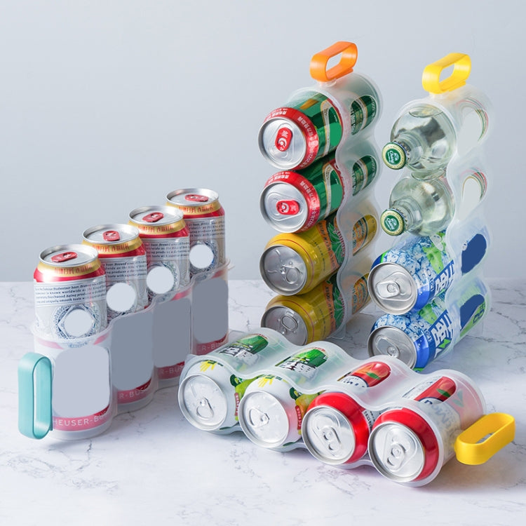 Beer Cola Refrigerated Transparent Storage Box, 3 PCS Yellow, 3 PCS Green, 3 PCS Orange