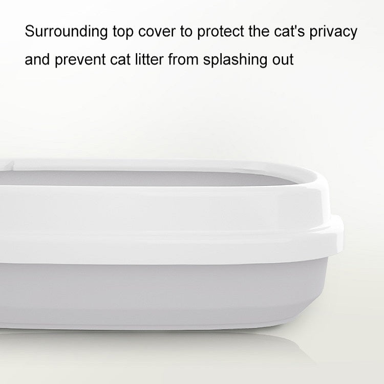 Semi-enclosed Cat Litter Box Cat Toilet With Cat Litter Shovel, S
