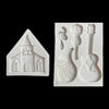 Castle Musical Silicone Mold Chocolate Fondant Cake Decor, Style:, Specification: Triangle, Triangle, Rectangle