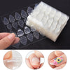 30 PCS 24 Stickers/Sheet Nail Art Double Sided Jelly Glue, Jelly Glue, with Indentation, Yellow, Foot Stickers, Pink