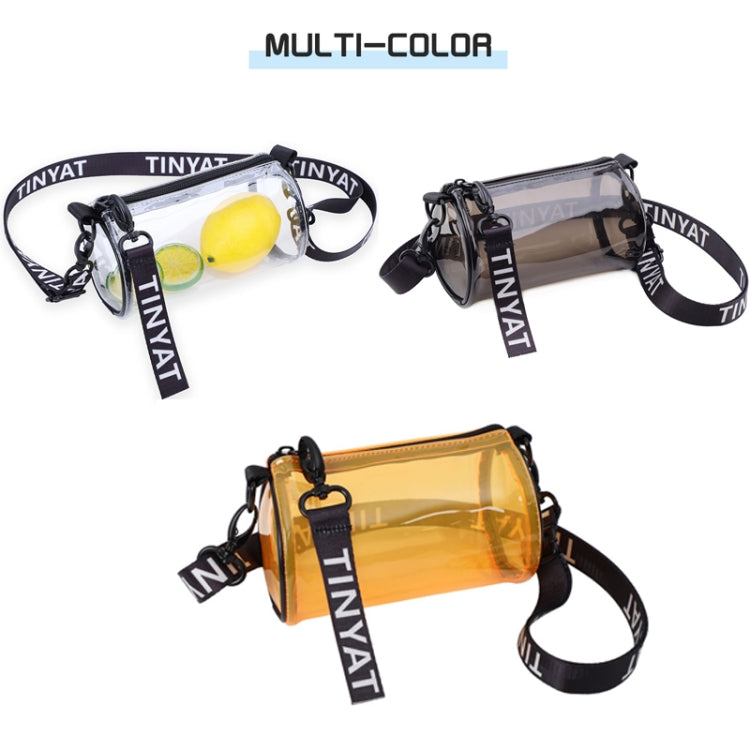 T9058 PVC Transparent Jelly Bag Ladies Messenger Bag Mini Cylinder Phone Bag