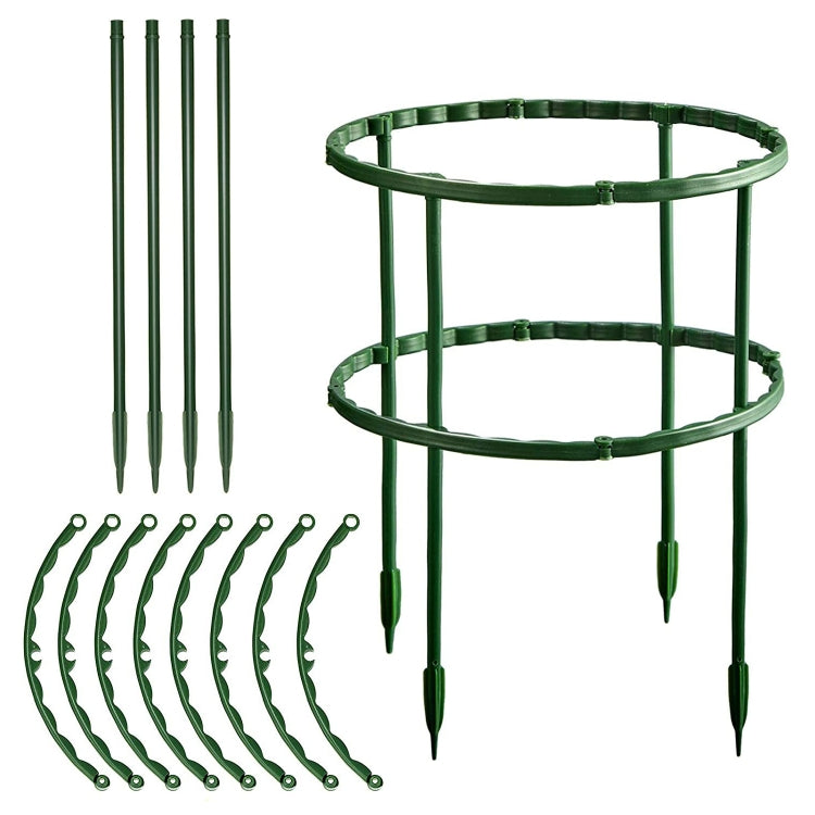 Garden Flower Stand Plant Plastic Support Ring, Style:, Long Double Layer