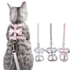 Bow-knot Anti-breakaway Adjustable Cat Leash, S, L