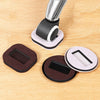 5 PCS Computer Seat Pulley Holder Chair Roller Non-slip Pad, Square Bean-colored Felt Bottom, Square Brown Felt Bottom, Round Bean Color Plastic Bottom, Round Black Plastic Bottom