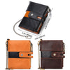 HUMERPAUL BP90 Men Retro Simple Coin Purse Dual Zipper Short RFID Anti-Magnetic Cash Clip, BP901Black, BP901Orange, BP901 Brown