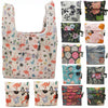 M0048 Portable Foldable Printed Shopping Bag, Pink Flamingo, Black Flamingo, Anchor, Ink Flower, Purple Flamingo, Alpaca, Colorful Dog, Flowers, Polar Bear, Pansies, Maple, Unicorn, Lily, Ice Cream, Butterfly, Rose, Elephant, Owl, Cat, Toucan, Ocean St...