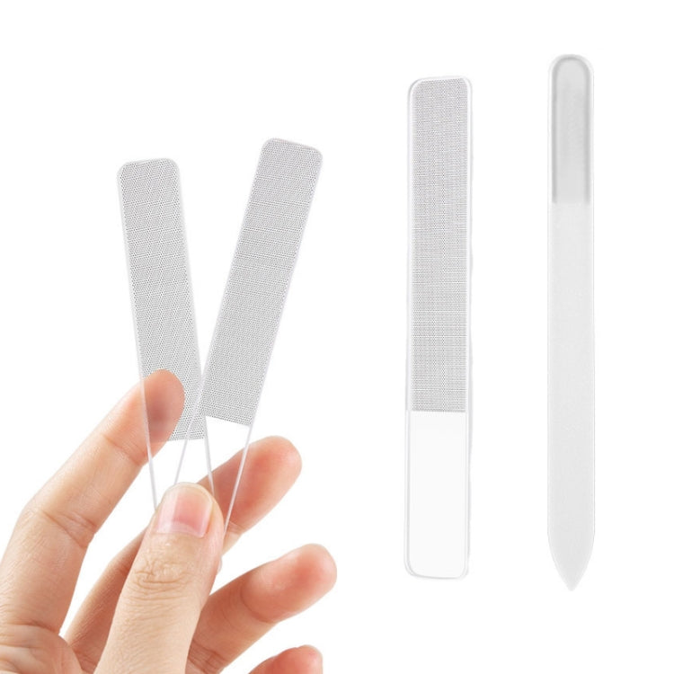 6 PCS Transparent Nano Glass Polished Nail File, Glass File Bulk