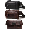 MH562 Leather Men Waste Bags Multifunctional Retro Messenger Bag, MH562 Black, MH562 Brown