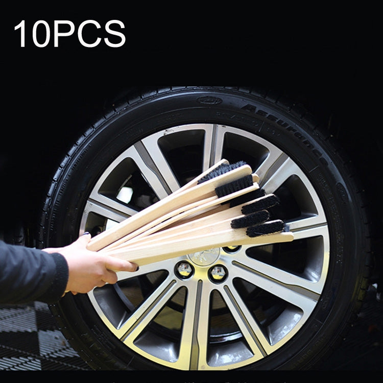 10PCS Car Engine Cleaning Brush Long Handle Bristle Tire Brush