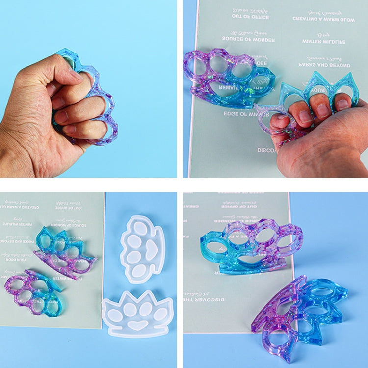 D650 DIY Drop Mold Defense Finger Tiger Silicone Mold, 2 PCS D650 01, 2 PCS D650 02