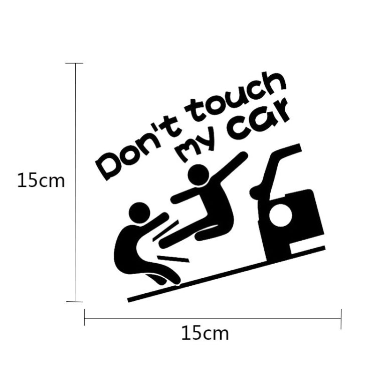 10PCS Reflective Funny Text Do Not Touch My Car Car Sticker, Funny Text