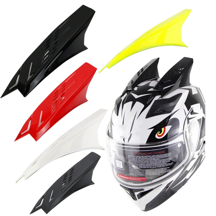 1 Pair Motorcycle Helmet  Horns Plastic Paste Decoration, Dumb Black, Shiny Black, Red, Yellow, White