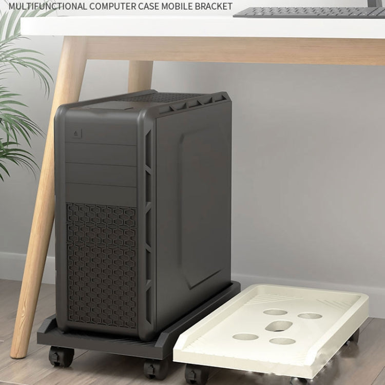 036-1 Desktop Computer Host Increased Rack with Wheels, Spec:, Universal Wheel (Black), Universal Wheel (Apricot), Parallel Wheel (Black), Parallel Wheel (Apricot)