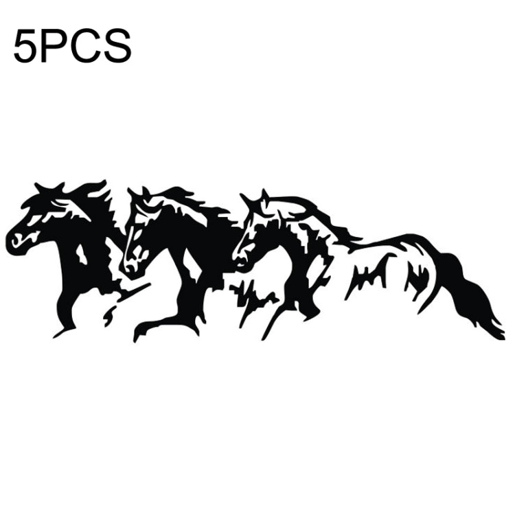 5PCS FGM-002 Carving Reflective Stickers Galloping Horse Car Body