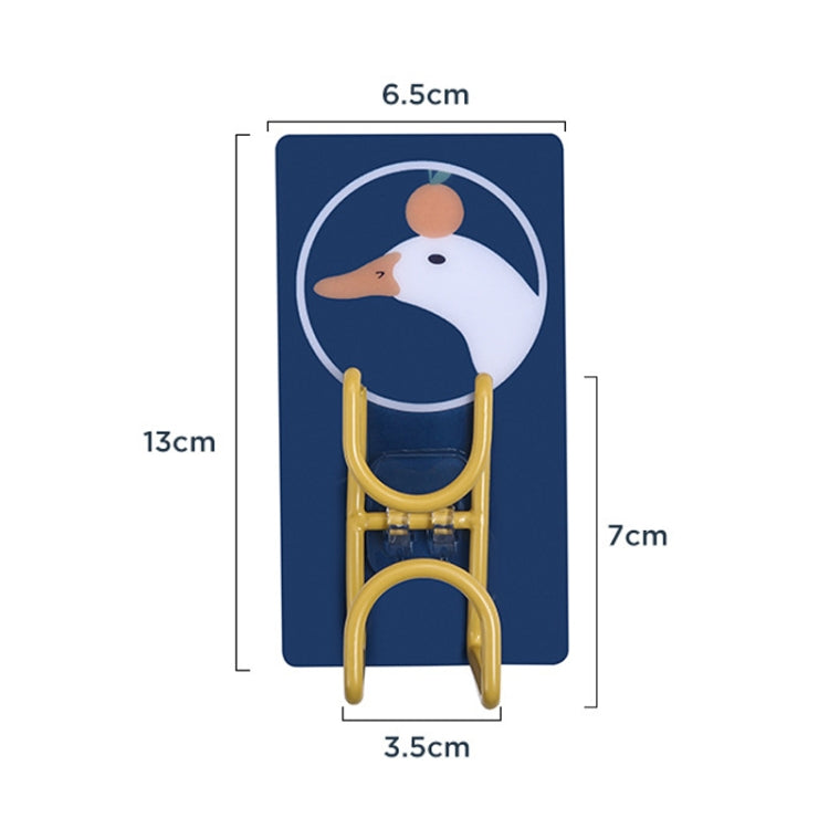 JM004 Cartoon Stainless Steel Basin Rack Bathroom Kitchen Wall Mount, 4 PCS Duck, 4 PCS Bear, 4 PCS Alpaca, 4 PCS Sloths