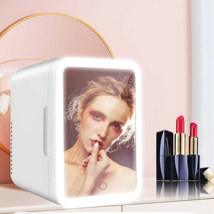 4L  45W Home Car Dual Purpose Refrigerator With Touch Light Makeup Mirror,CN Plug, 4L Dual Purpose Refrigerator
