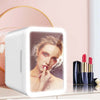 4L  45W Home Car Dual Purpose Refrigerator With Touch Light Makeup Mirror,CN Plug, 4L Dual Purpose Refrigerator