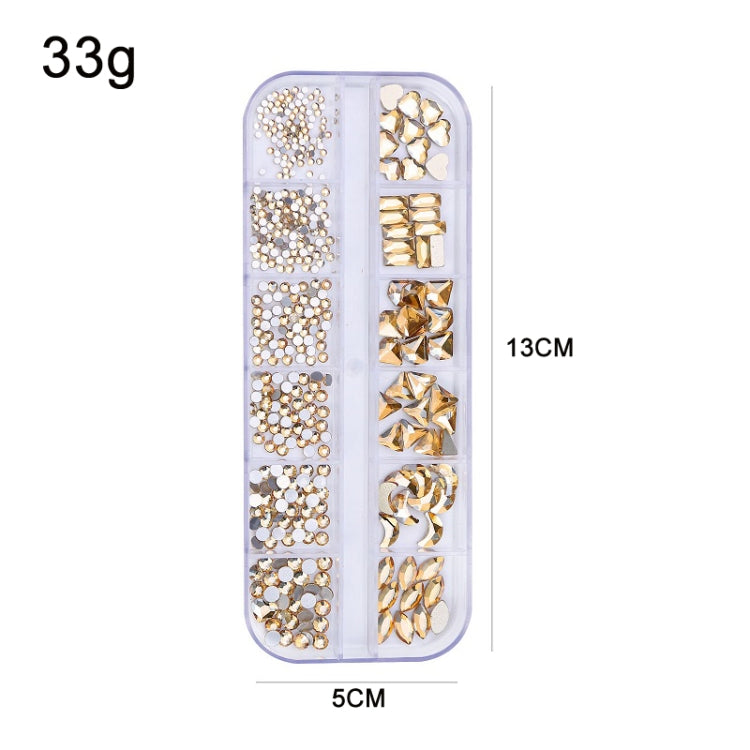 12 Grid Flat Bottom Shaped Nail Rhinestones Nail Decoration, 01, 02, 03, 04, 05, 06, 07, 08, 10, 11, 12, 13, 14, 15, 16, 18, 19, 20, 21, 22, 23, 24, 25, 26