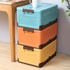 Foldable Book Box Plastic Storage Box, S Mint Blue, S Banana Yellow, S Sunset Orange, M Mint Blue, M Banana Yellow, M Sunset Orange, L Mint Blue, L Banana Yellow, L Sunset Orange