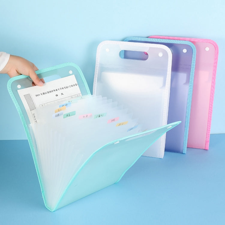 Business Office Folder Portable Vertical Organ Briefcase, White, Pink, Light Green, Light Blue