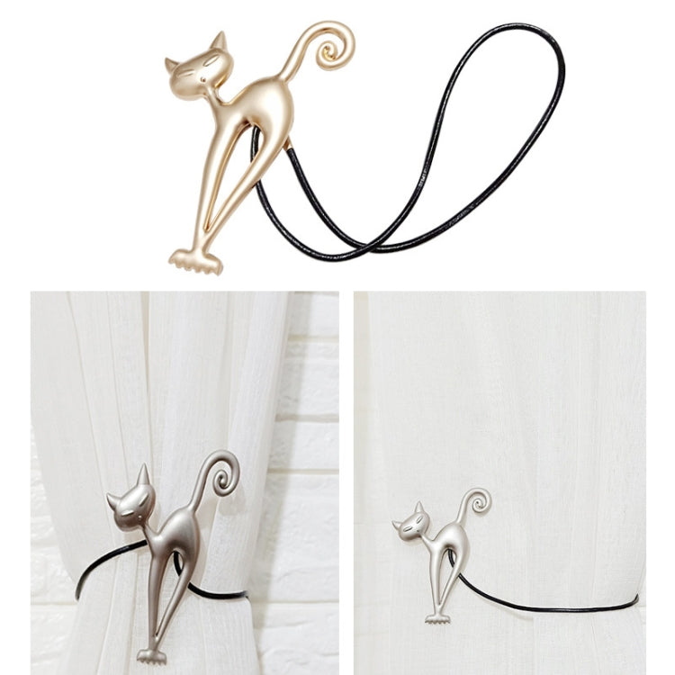 Long-leg Cat Curtain Buckle Free Punch Curtain Magnetic Buckle Strap