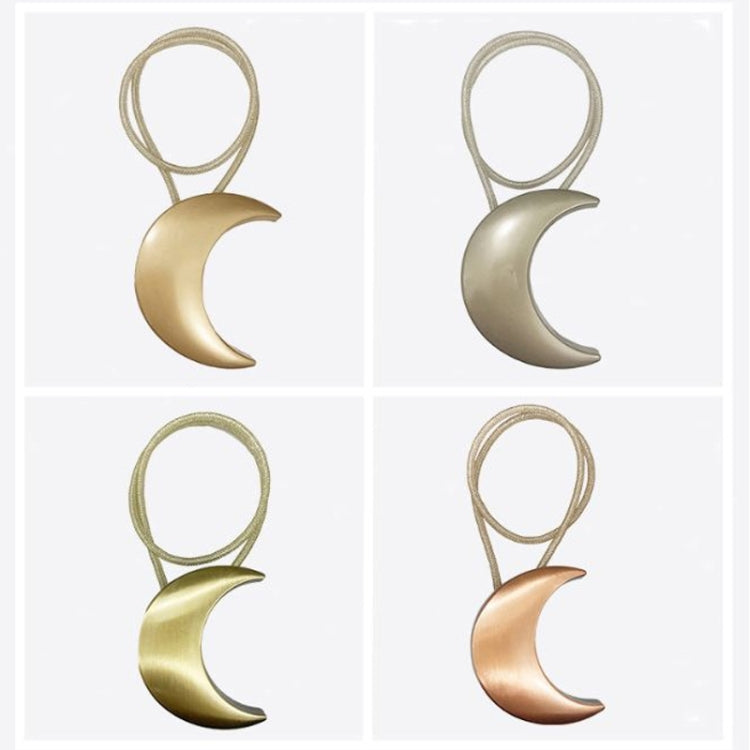 Metal Curtain Magnetic Buckle Tie Free Punch Moon Curtain Tie