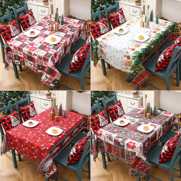 Christmas Printed Tablecloths Table Runners Christmas Tabletop Decorations 150 X 180cm, Type A, Type B, Type C, Type D, Type F