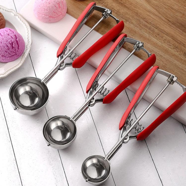 304 Stainless Steel Silicone Handle Ice Cream Scoop, Diameter, 4cm, 5cm, 6cm
