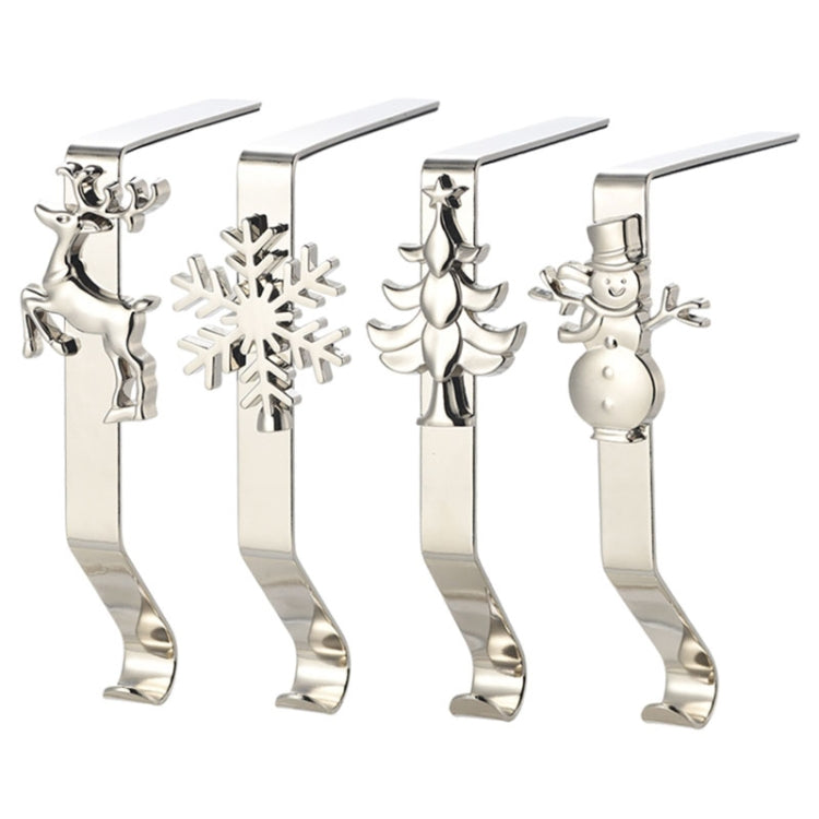 Christmas Cartoon Wrought Iron Socks Fireplace Decorative Hook