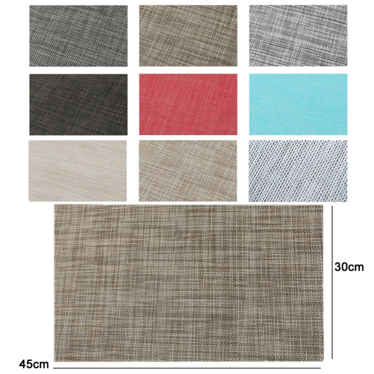 PVC Woven Antibacterial Mildew Proof Heat Insulation Coaster, Dark Grey, Black Brown, Red, Gray White, Gold, Brown, Blue, Creamy White, Silver Gray