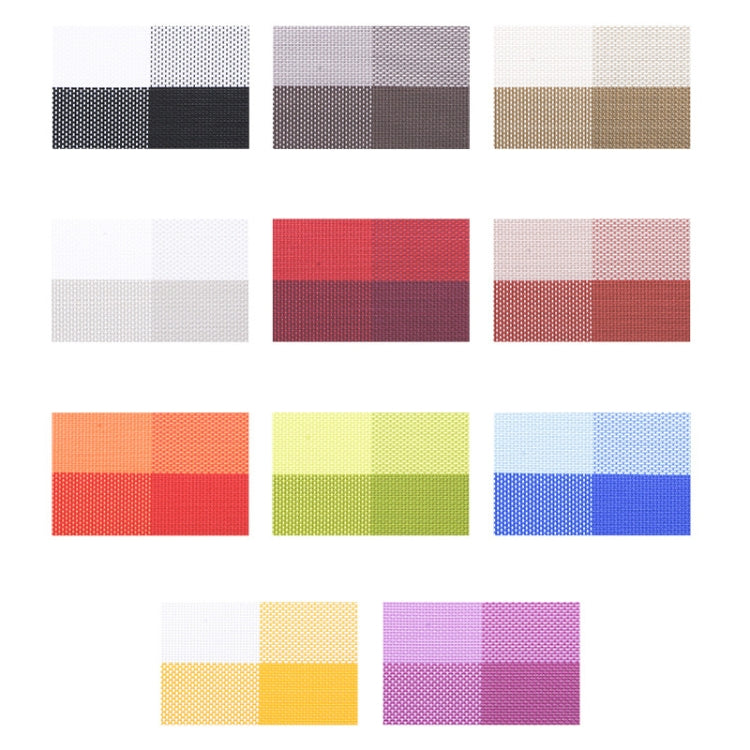 PVC Waterproof Oil-proof Dining Table Insulation Mat, Black White, Dark Coffee, Coffee, Light Gray, Red, Dark Red, Orange Red, Green, Sapphire, Beige, Purple