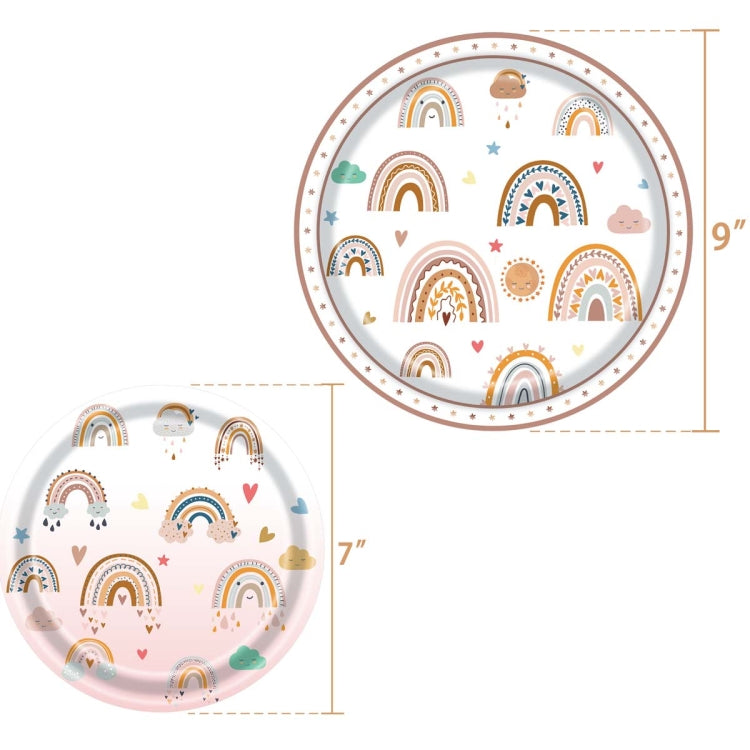 Fantasy Rainbow Themed Disposable Tableburra Flag Party Set, Rainbow Themed Party