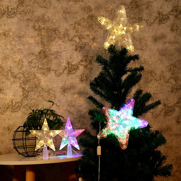 Christmas Tree Top Light LED Glowing Star Lights, Size:, Small Battery Model, Large Battery Model, Small EU Plug, Large EU Plug