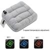 10W 5V USB Adjustable Temperature Graphene Heated Cushion Office Chair Cushion, Light Grey