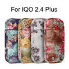 Electronic Cigarette Plush Pattern Protective Case for IQO 2.4 Plus, Contest, Ink Flower, Green, Blue Charm