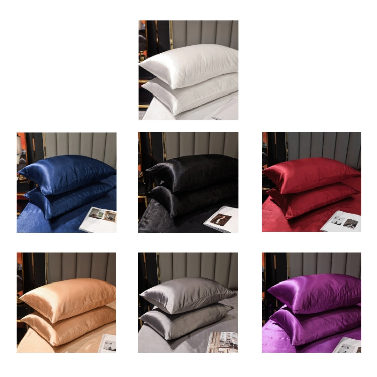 1 Pairs Ice Silk Pillowcase Home Textile Bedding, Size:, 50x75cm