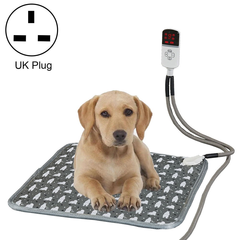 CW45 45x45cm Multi-level Temperature Regulating Timing Pet Heating Pad, Spec: UK Plug
