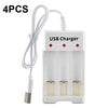 4 PCS BMAX B-03 3 Slot NiMH Battery Charger AA/AAA Battery USB Charger
