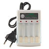 BMAX 4 Slot Independent AA/AAA Battery Charging Seat, 4 Slot EU Plug(White)