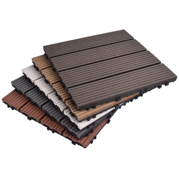 Outdoor Plastic Wood Waterproof Anti-corrosion Splicing Floor, Coffee, Grey, Apricot Yellow, Tea Color, Rosewood, Black
