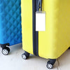 6 PCS QD-2501 Stainless Steel Key Ring Transparent PVC Luggage Tag, QD-2501